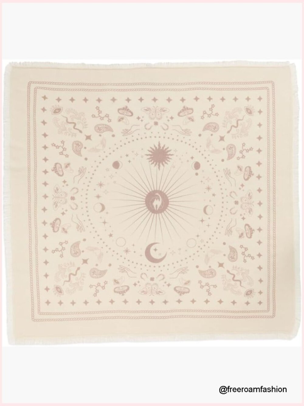 Luxury Cashmere Bandana Scarf - Fringe Trim - Cold Weather